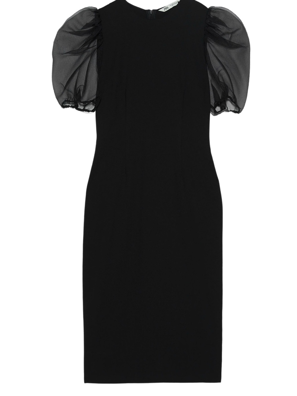 New Zara DRESS WITH VOLUMINOUS ORGANZA SLEEVES
Black M
